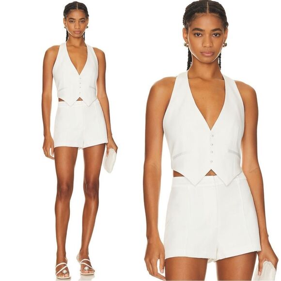 NWT RETROFÊTE FLORENCE VEST in white - Picture 1 of 13